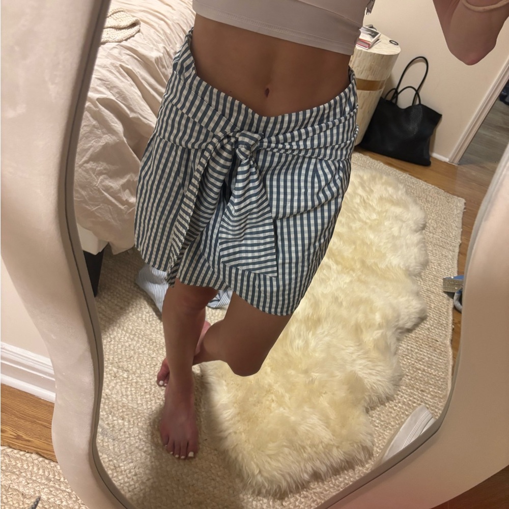 Jcrew Striped Blue and White Women's Skirt